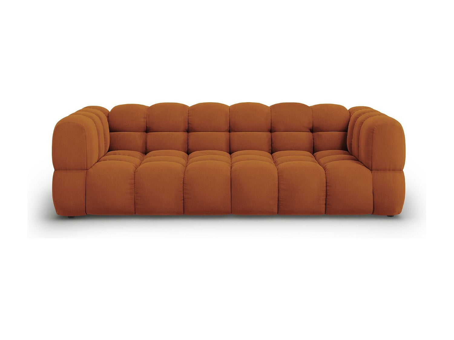 Canapé modulable 4 places orange velours