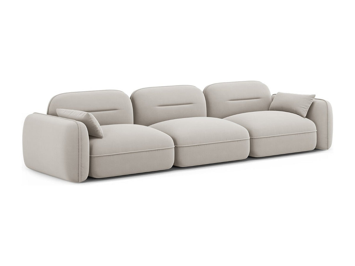 Canapé modulable 4 places beige velours