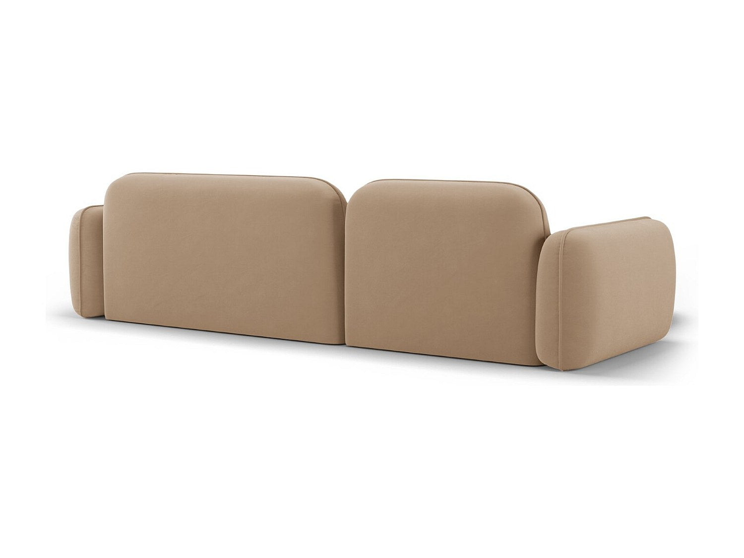 Canapé modulable 4 places marron velours