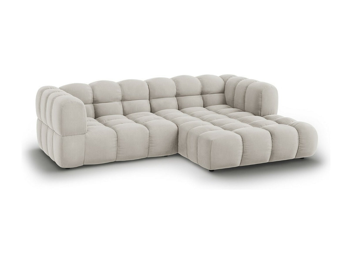 Canapé modulable 3 places beige velours