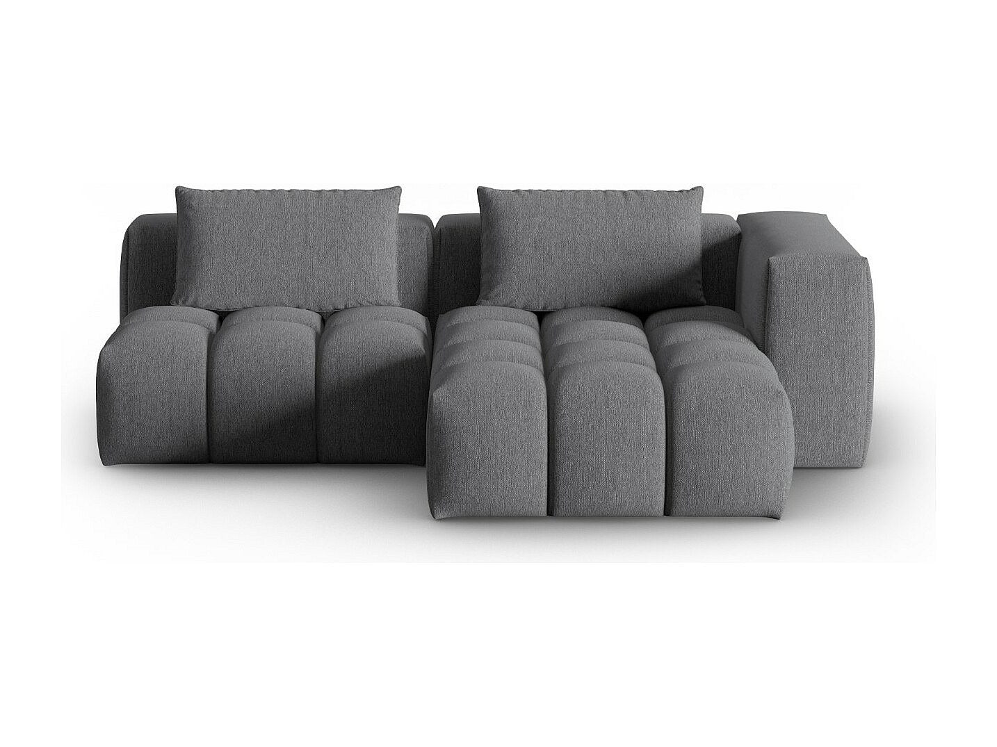 Canapé modulable 3 places gris tissu