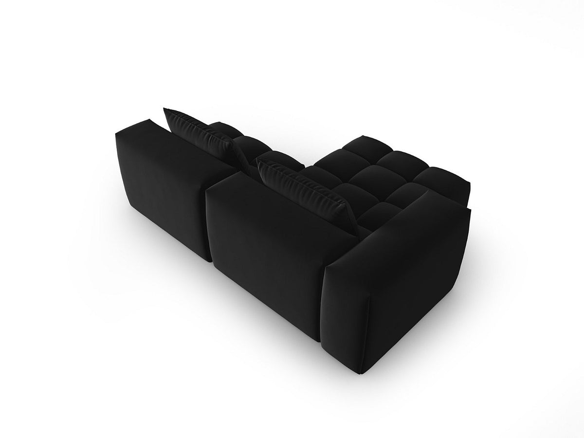 Canapé modulable 3 places noir velours