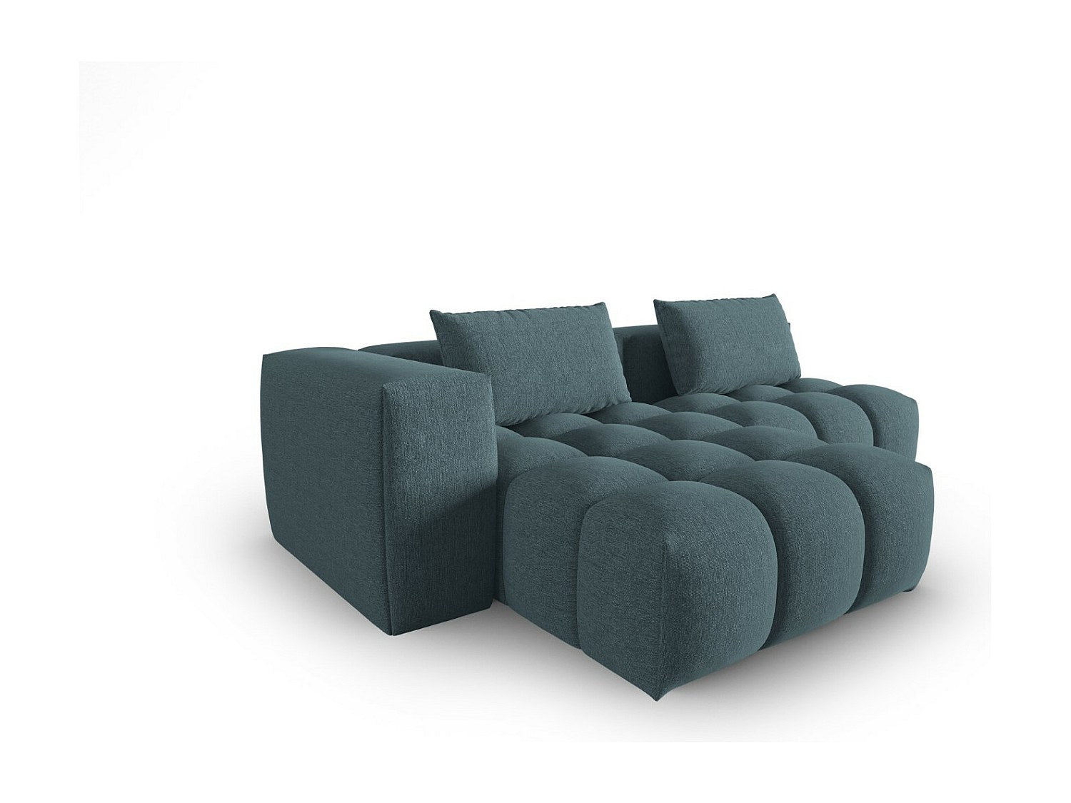 Canapé modulable 3 places bleu tissu