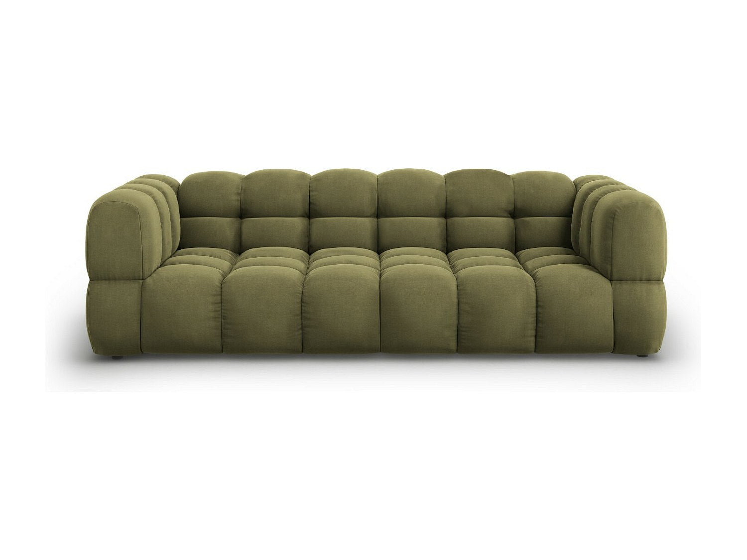 Canapé modulable 4 places vert velours