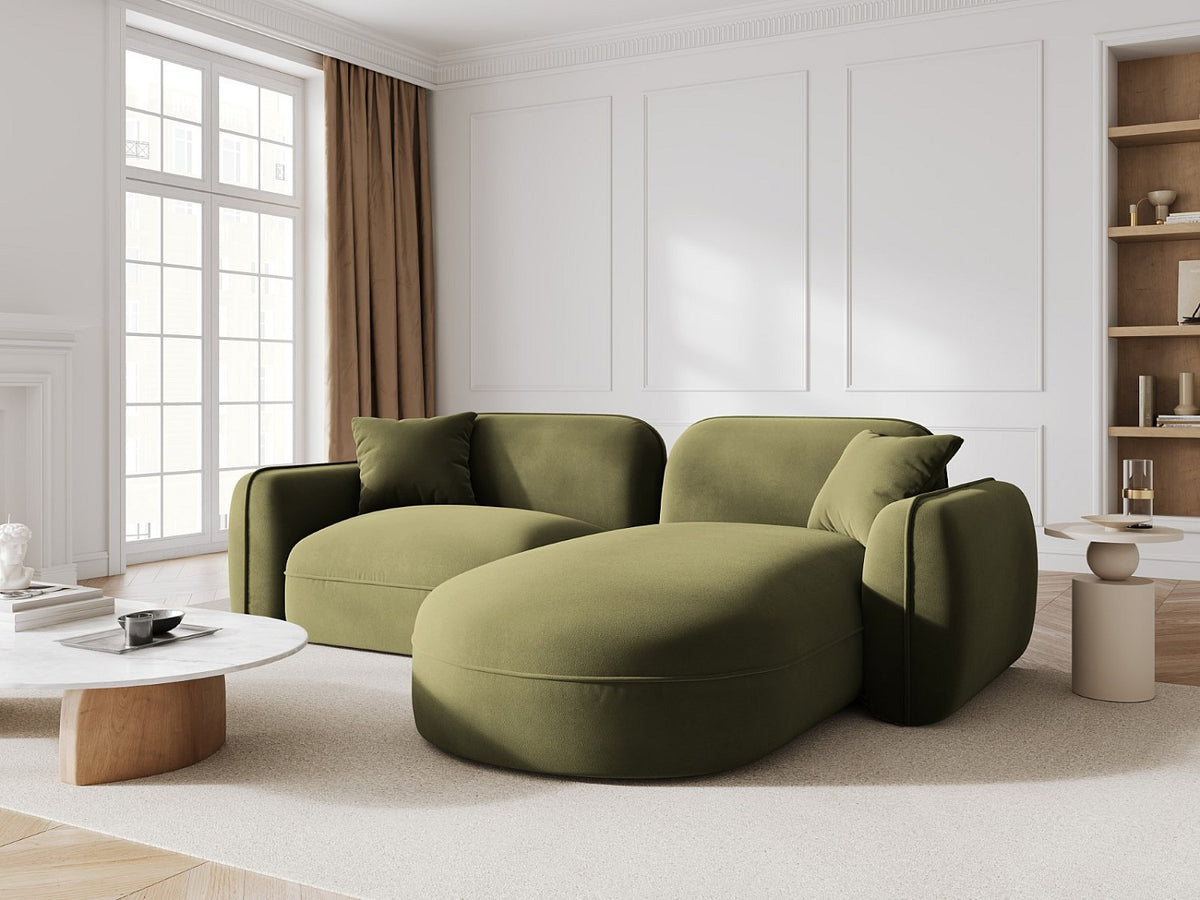 Canapé modulable 3 places vert velours