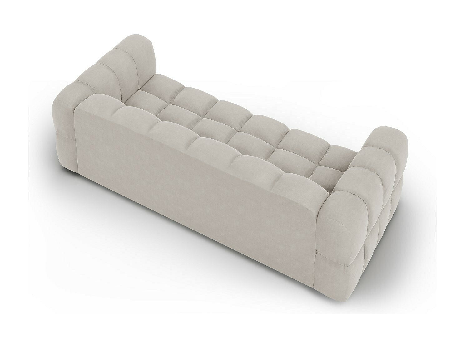 Canapé modulable 4 places beige velours