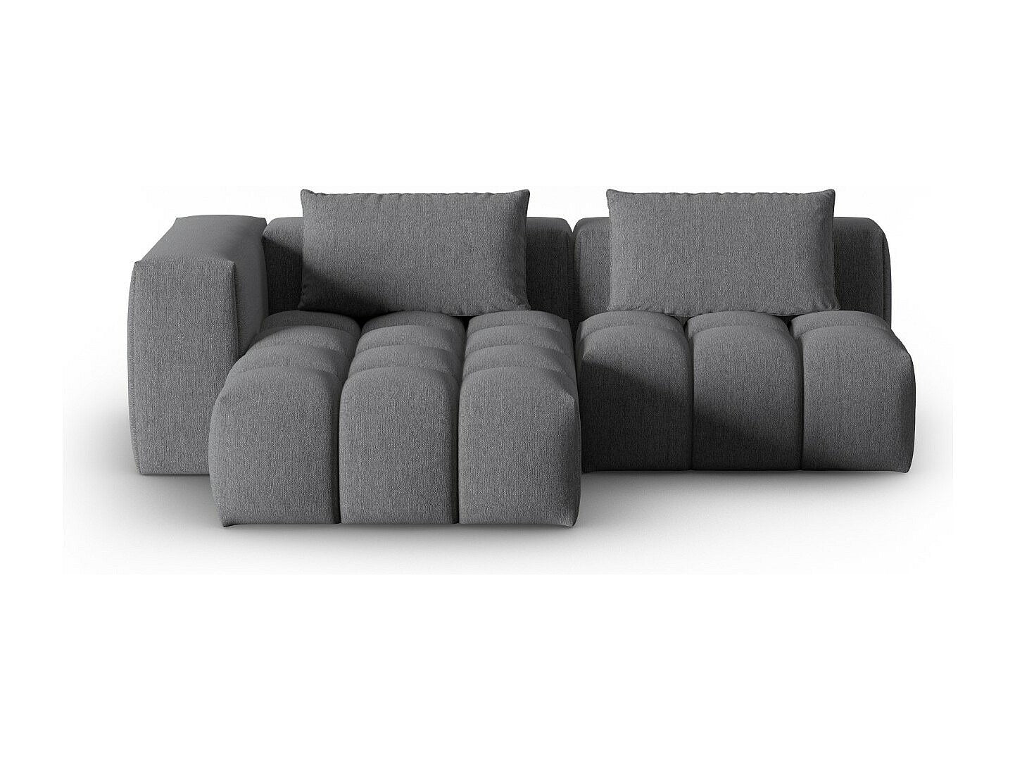 Canapé modulable 3 places gris tissu