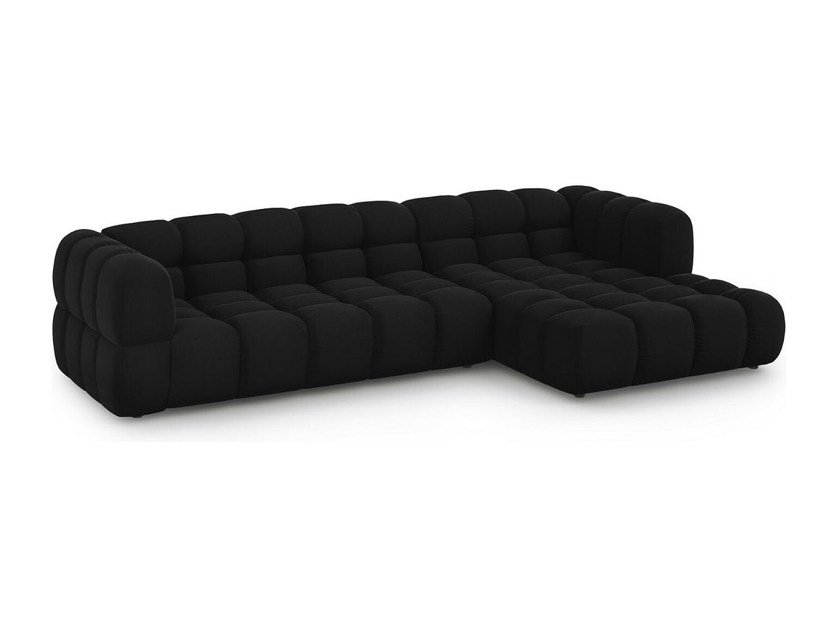 Canapé modulable 4 places noir velours