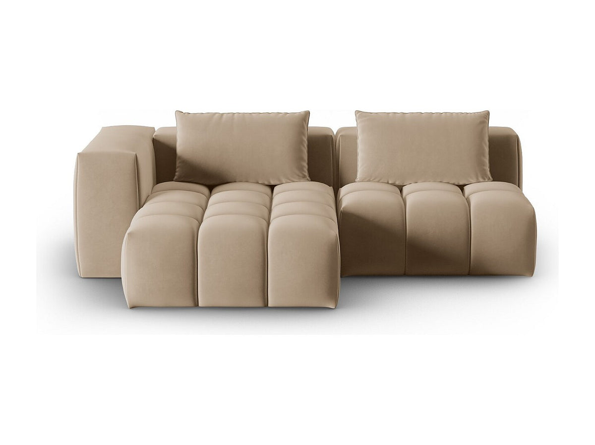 Canapé modulable 3 places marron velours