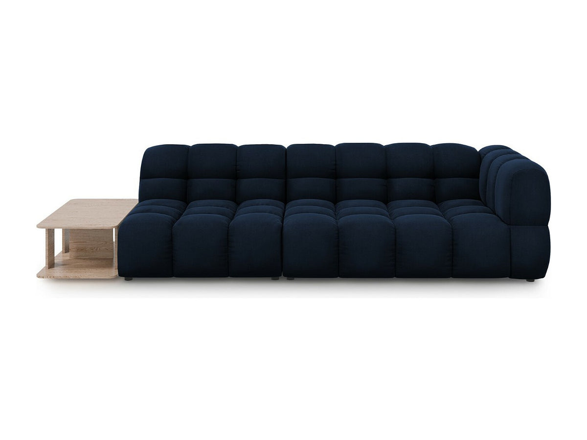 Canapé modulable 4 places bleu velours