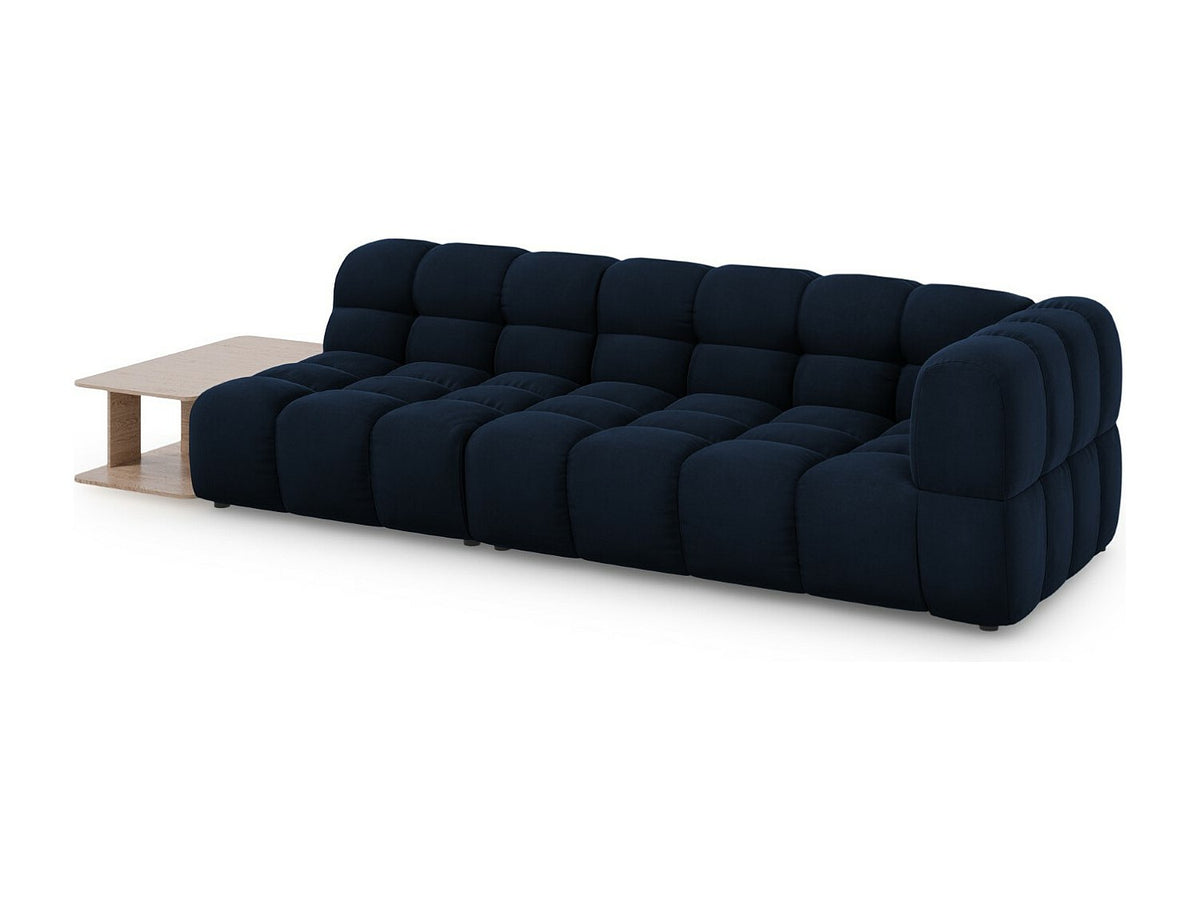 Canapé modulable 4 places bleu velours
