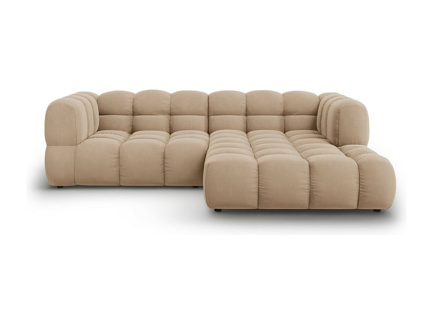 Canapé modulable 3 places marron velours