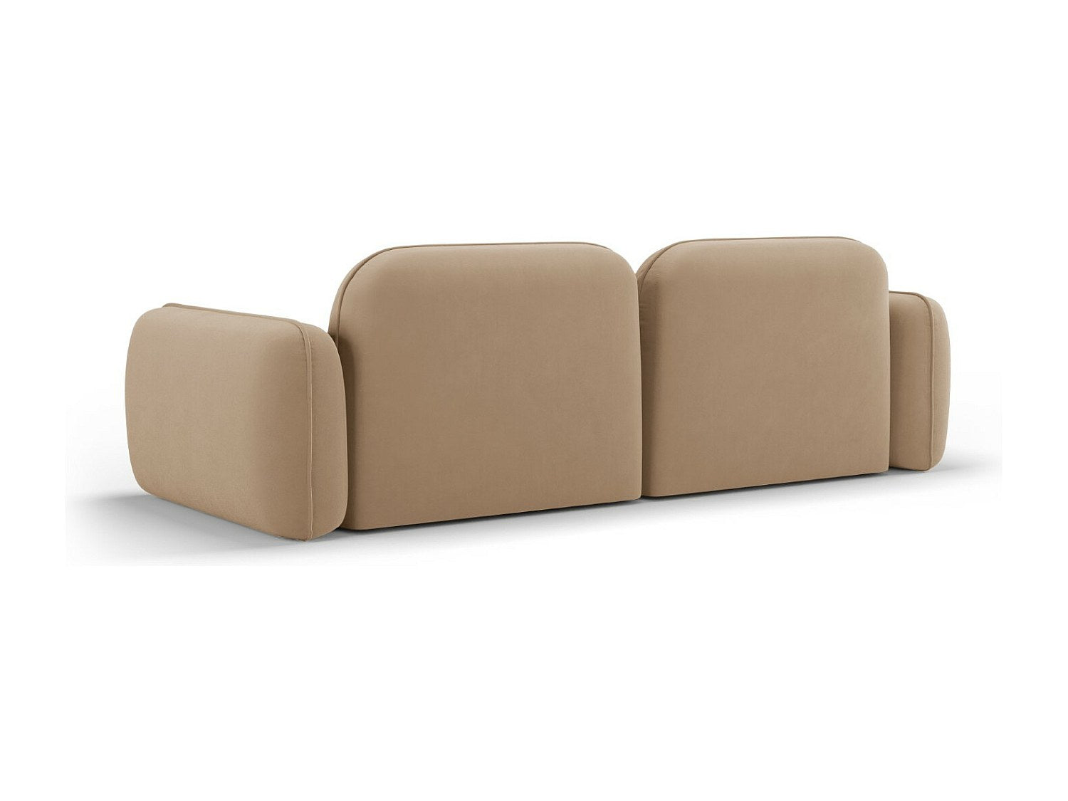 Canapé modulable 3 places marron velours