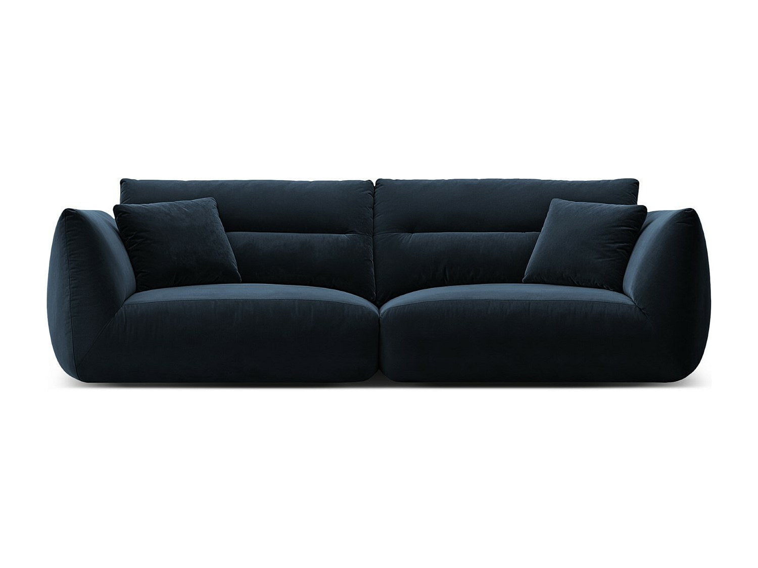 Canapé modulable 4 places bleu velours