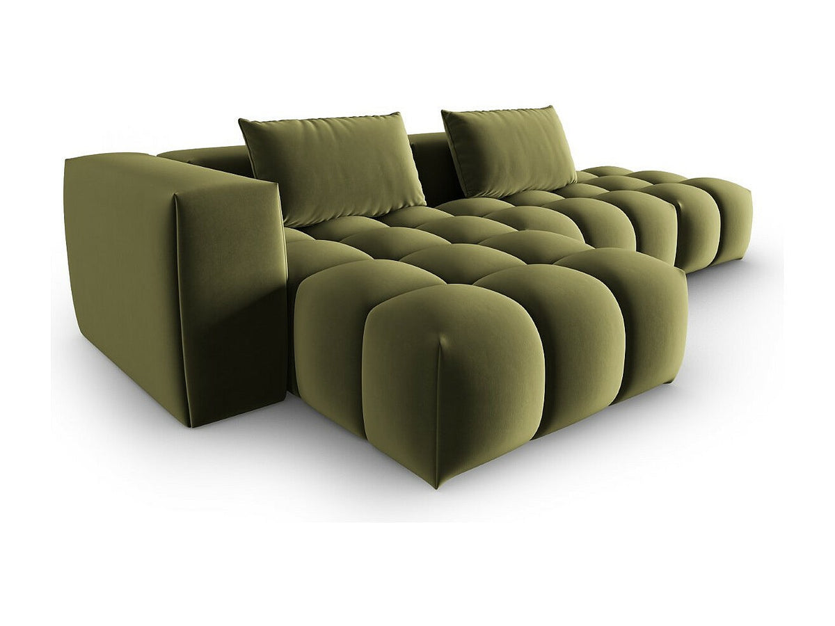 Canapé modulable 4 places vert velours