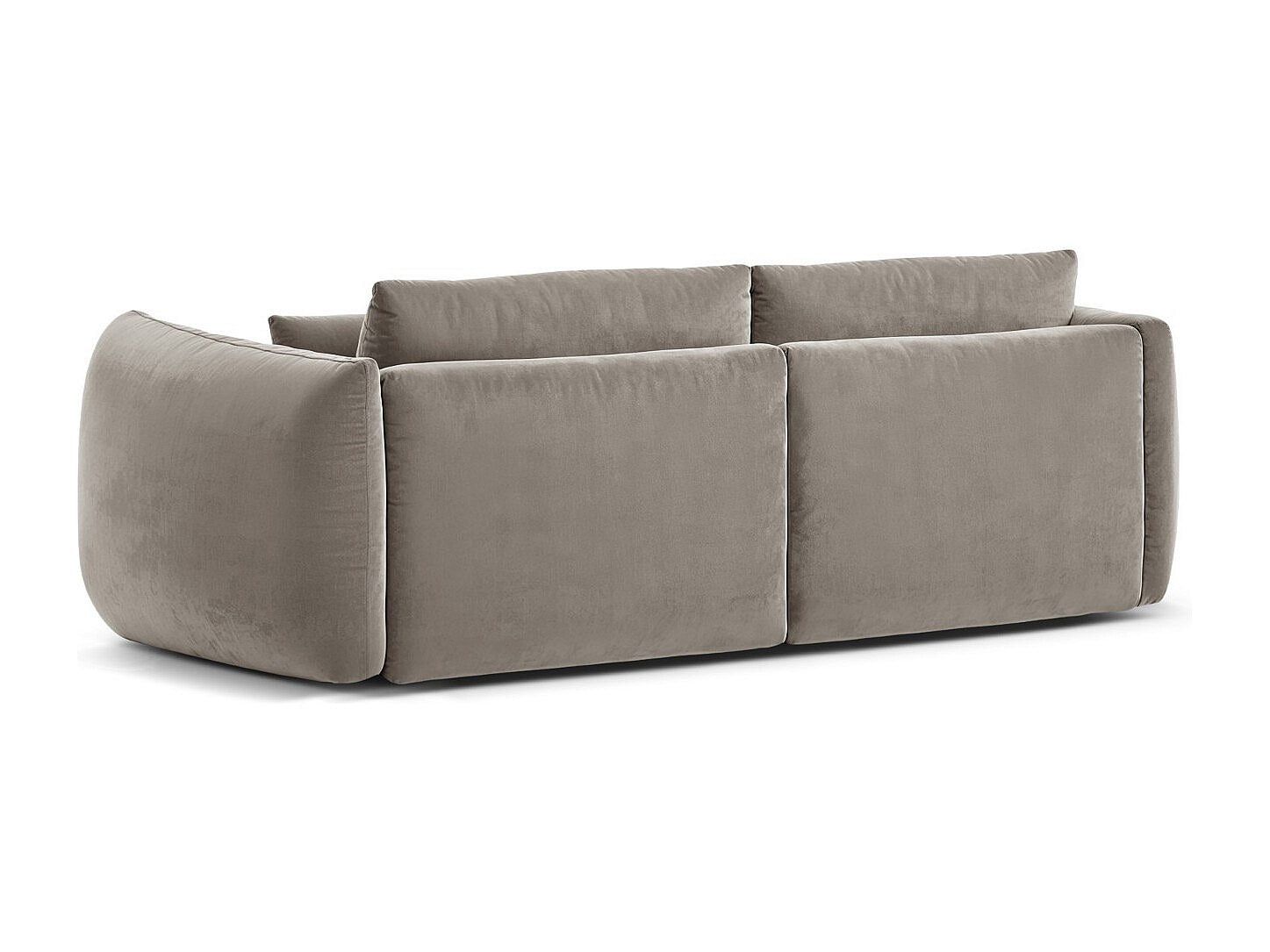Canapé modulable 3 places gris velours