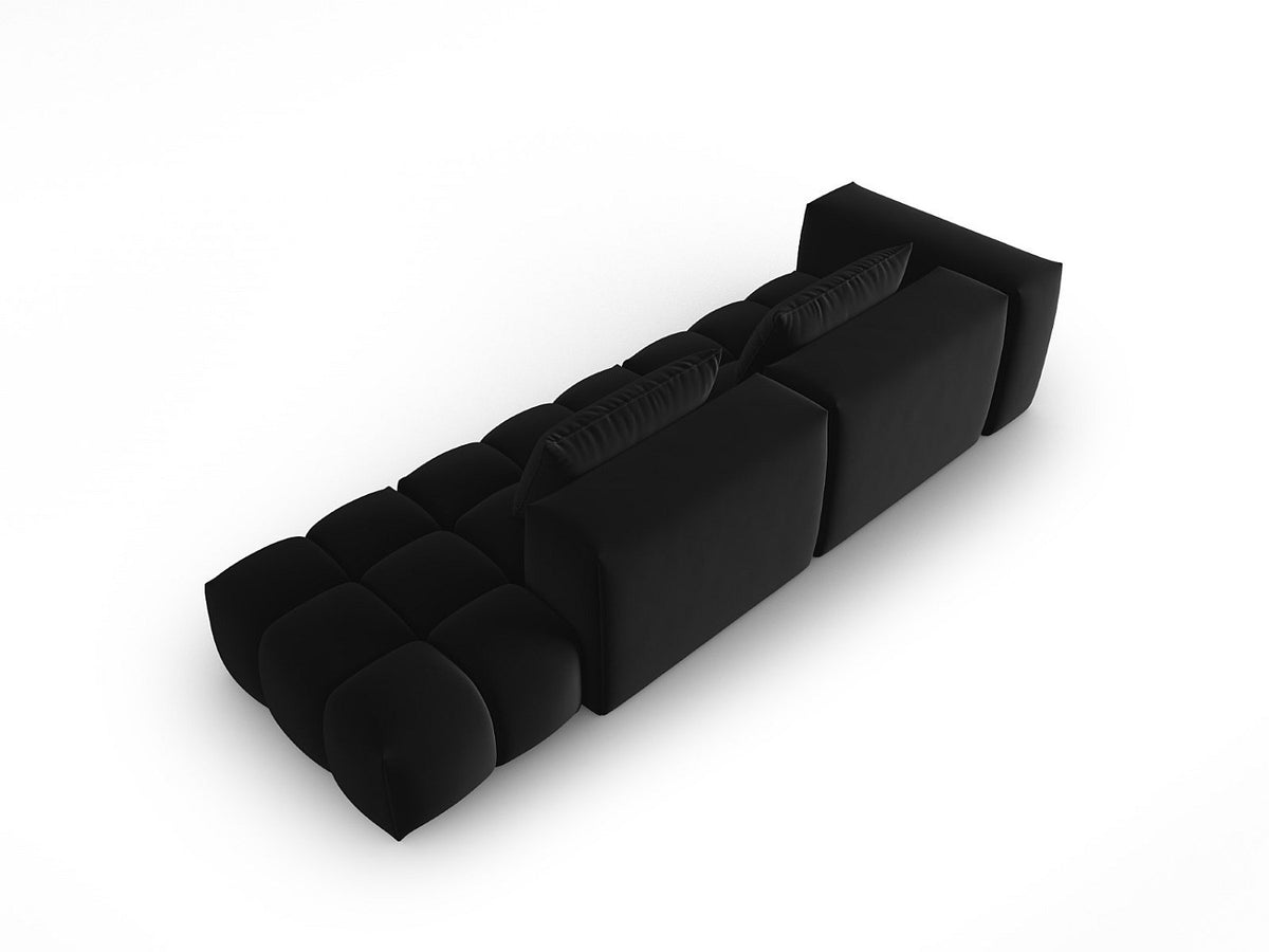 Canapé modulable 3 places noir velours