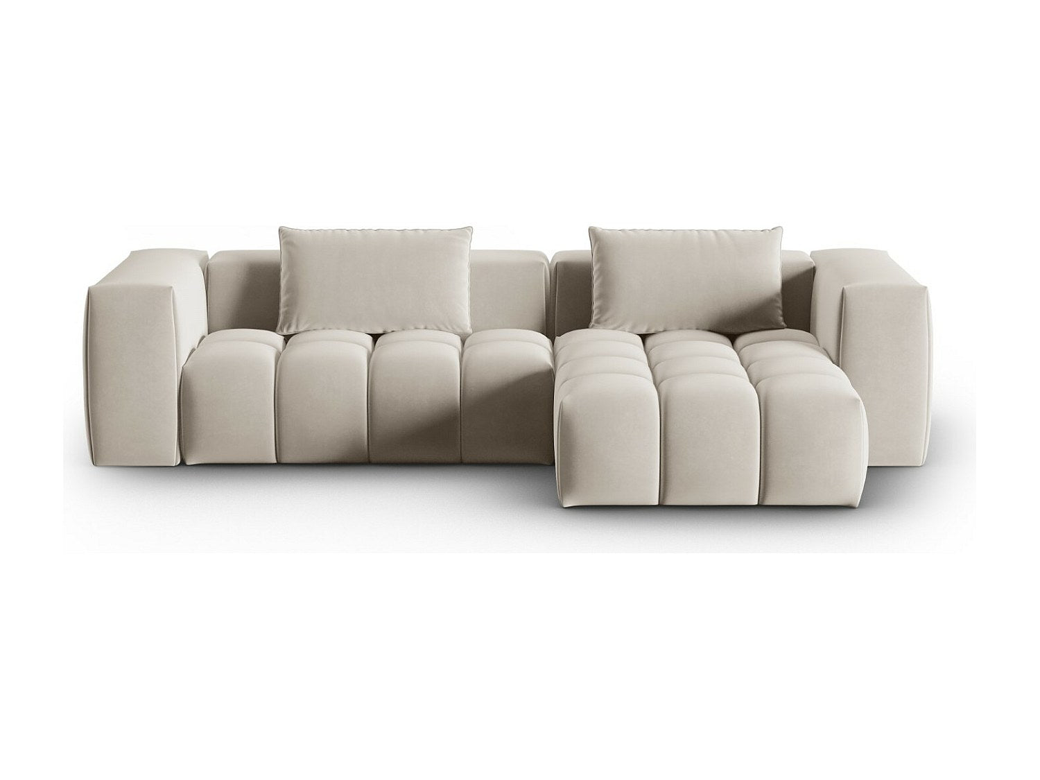 Canapé modulable 3 places blanc velours