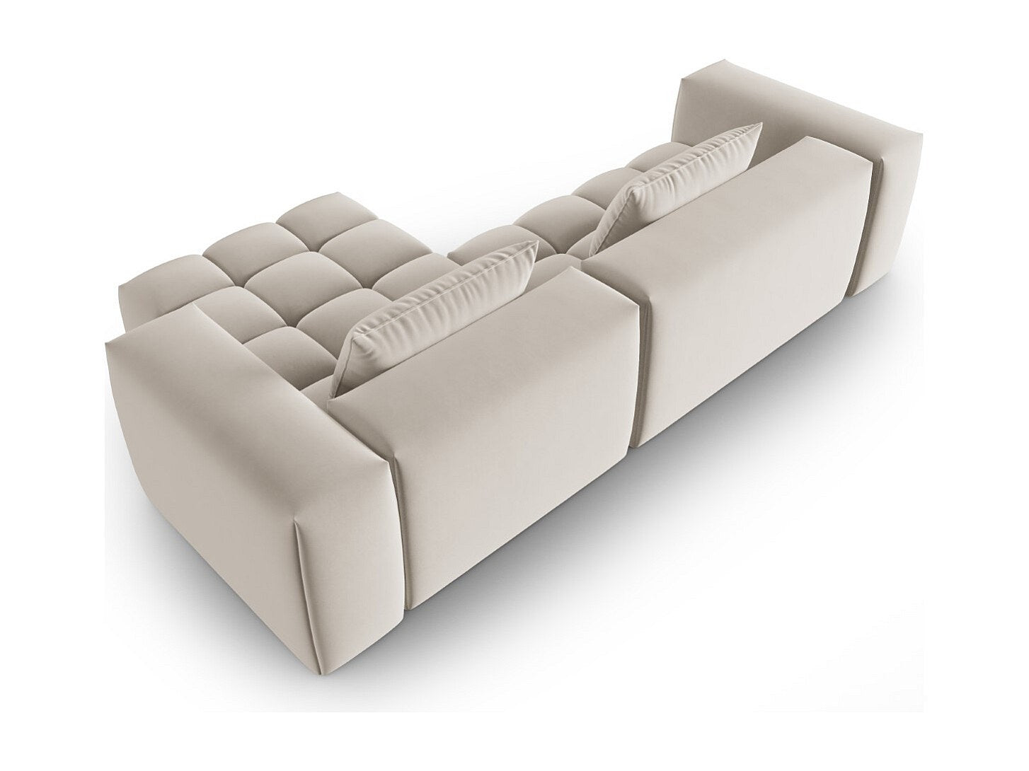 Canapé modulable 3 places blanc velours