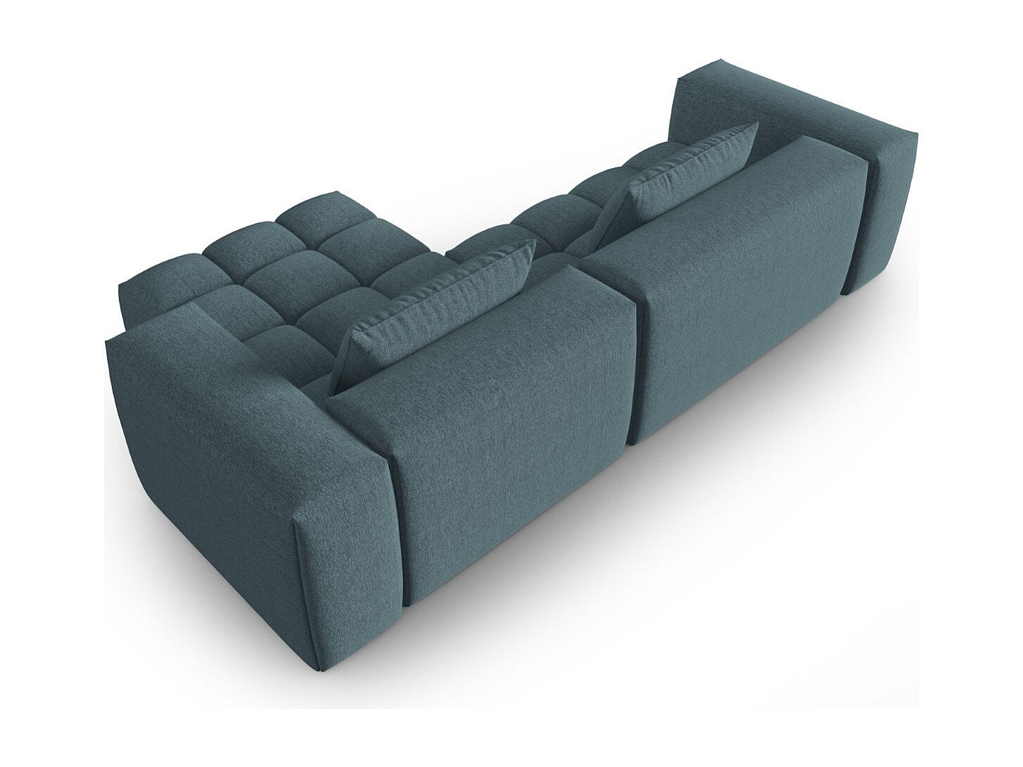 Canapé modulable 3 places bleu tissu