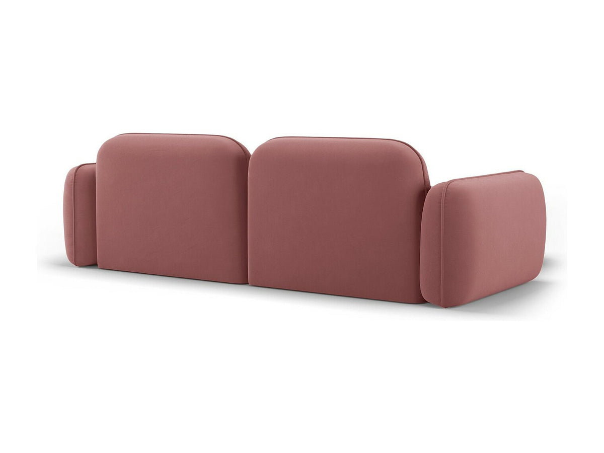 Canapé modulable 3 places rose velours