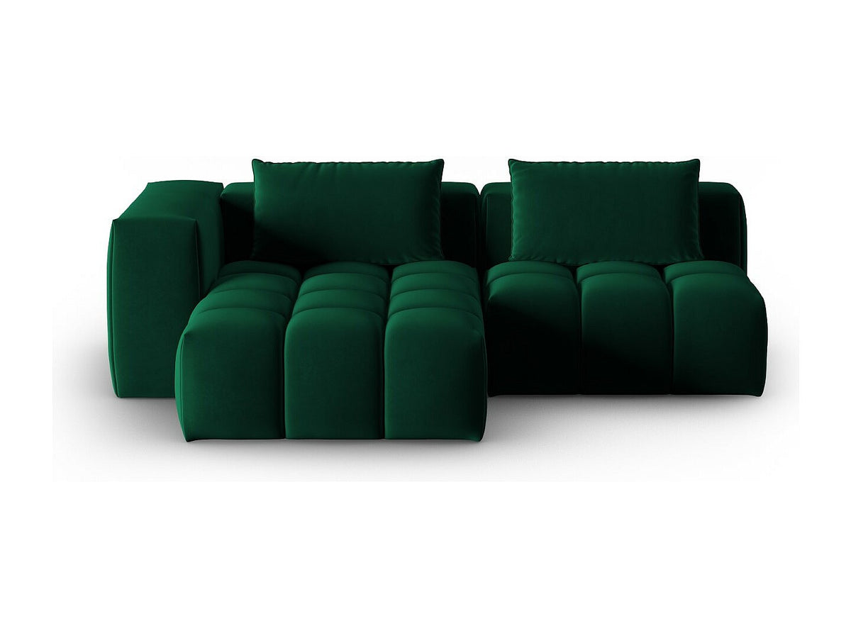 Canapé modulable 3 places vert velours