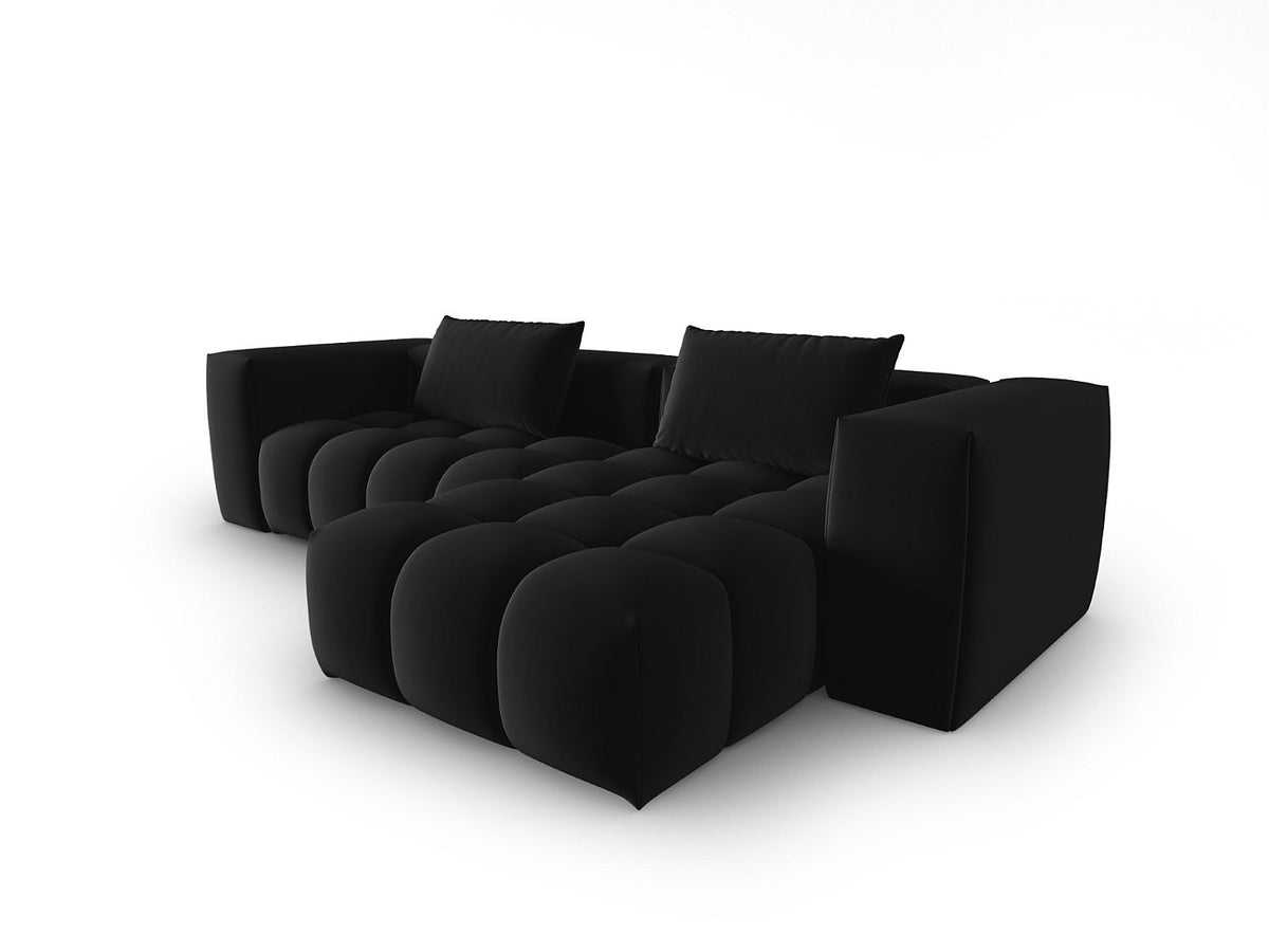 Canapé modulable 3 places noir velours