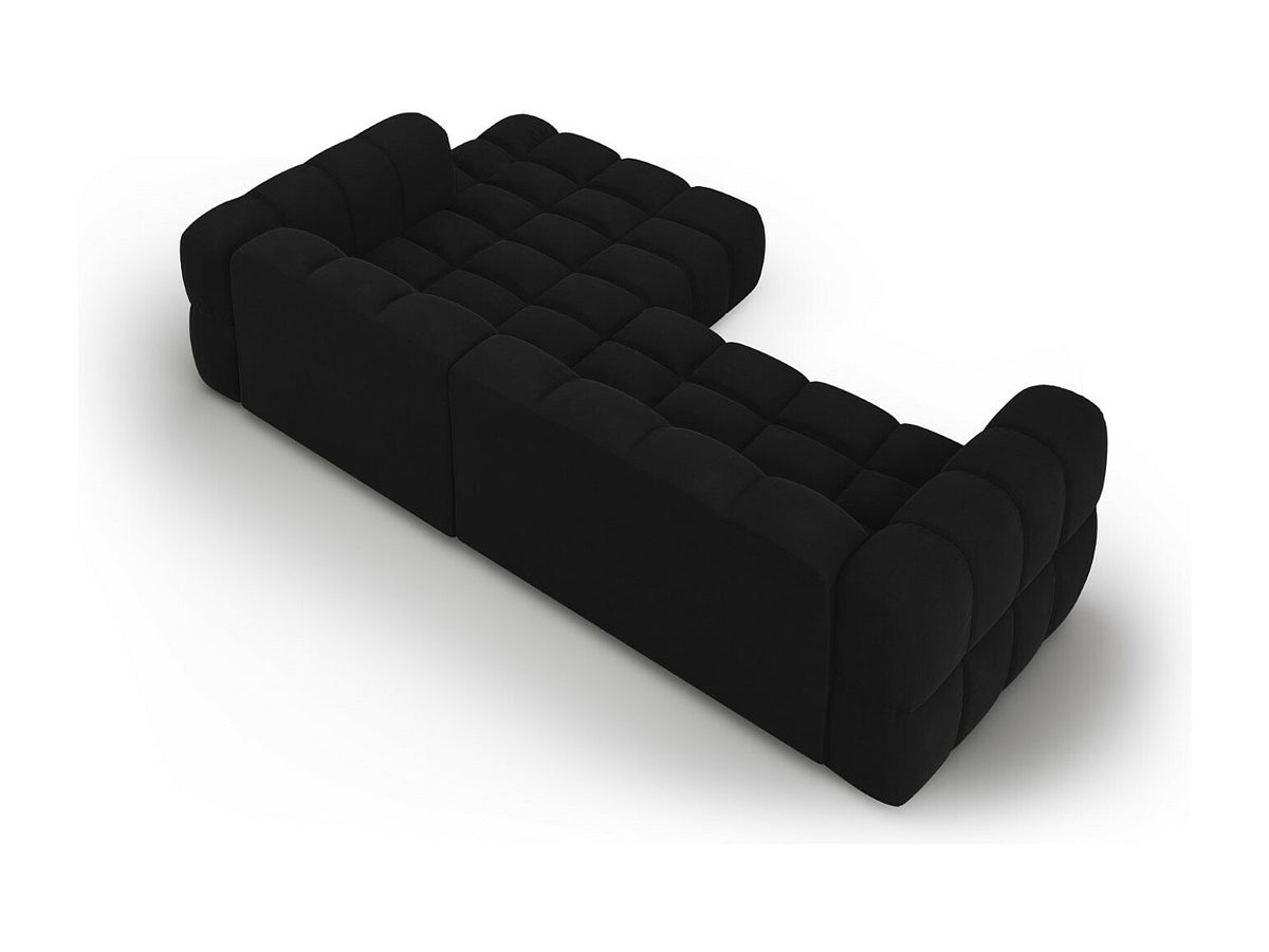 Canapé modulable 4 places noir velours