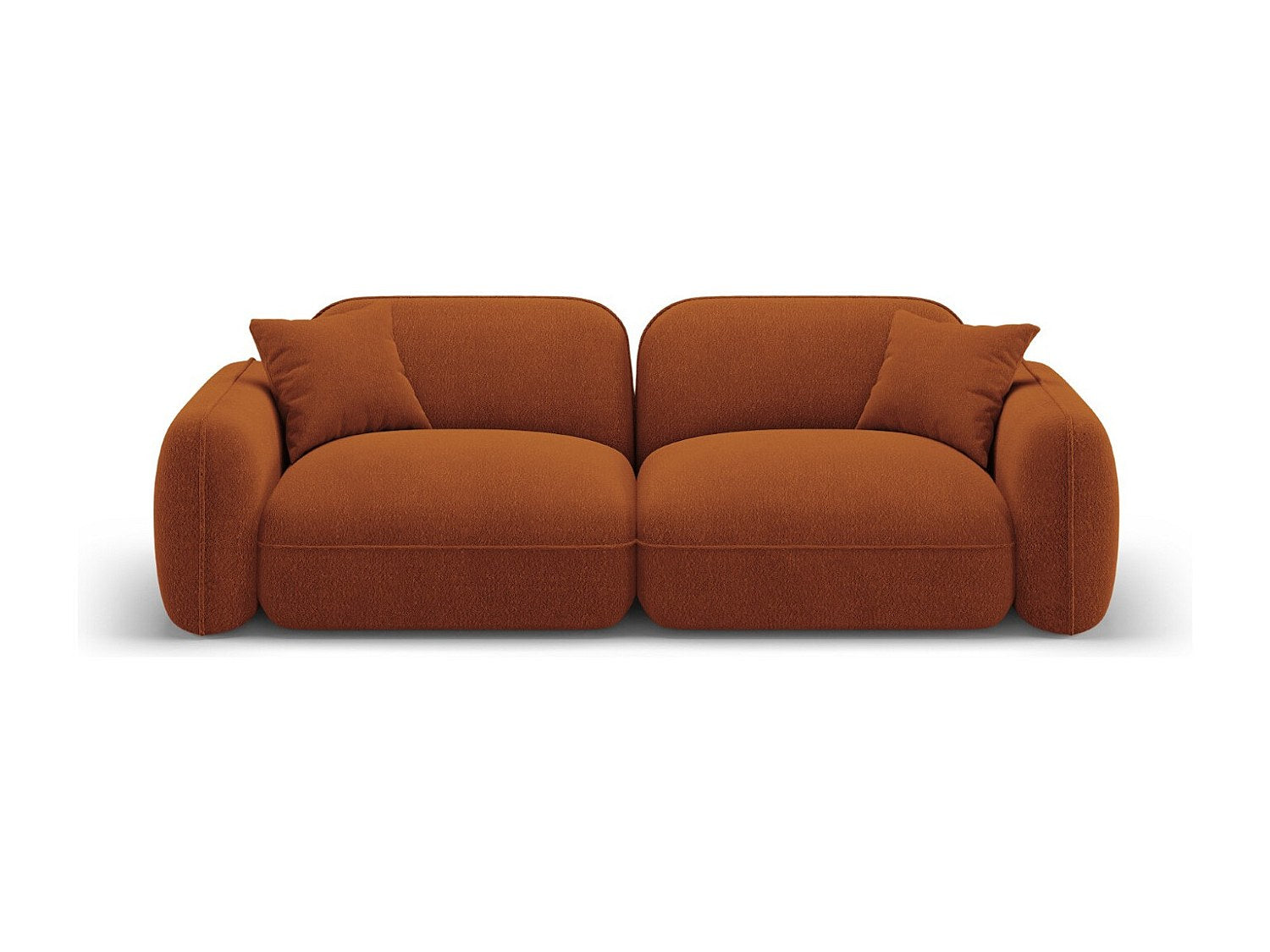 Canapé modulable 3 places orange velours