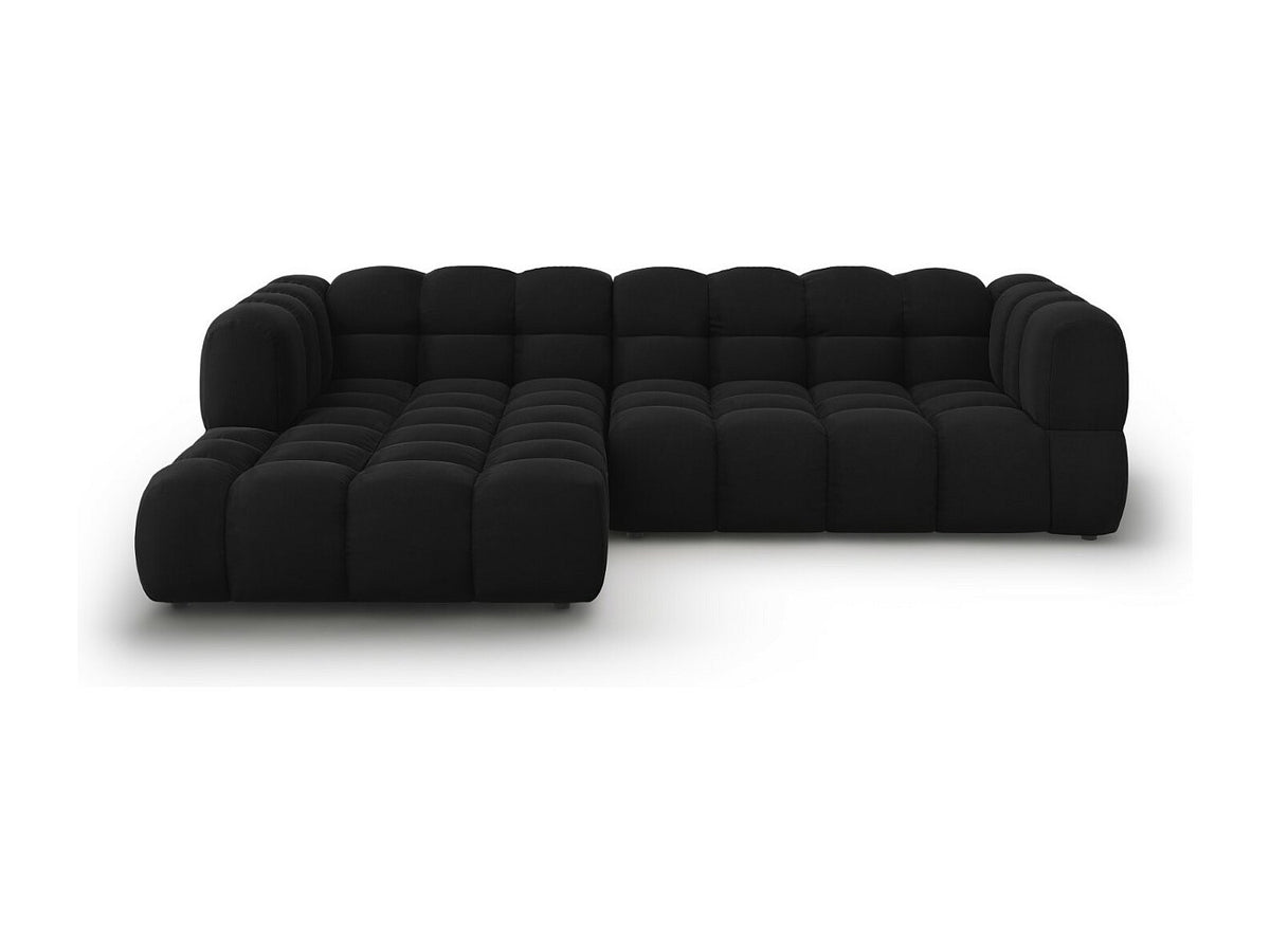 Canapé modulable 4 places noir velours
