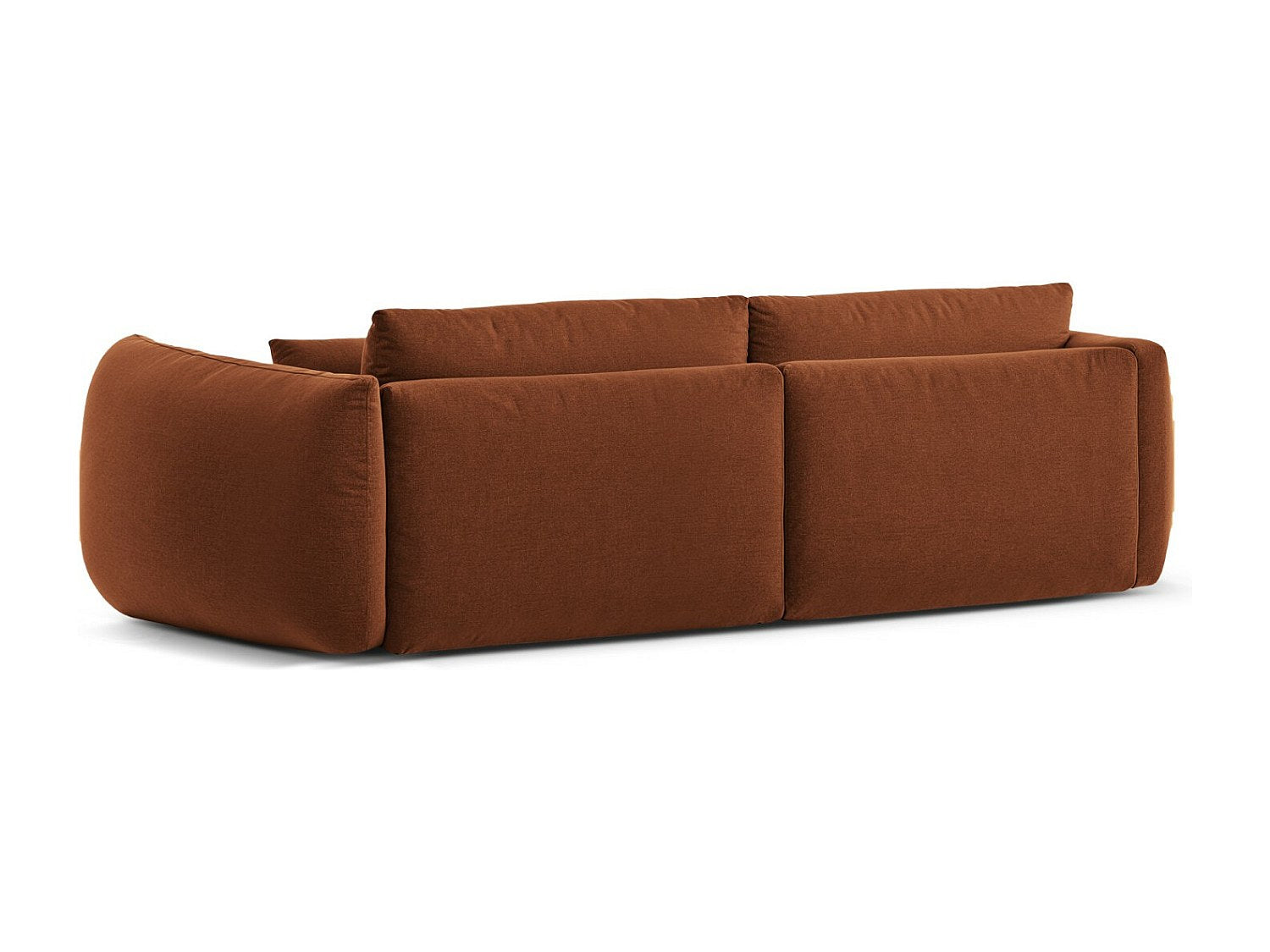 Canapé modulable 4 places orange tissu