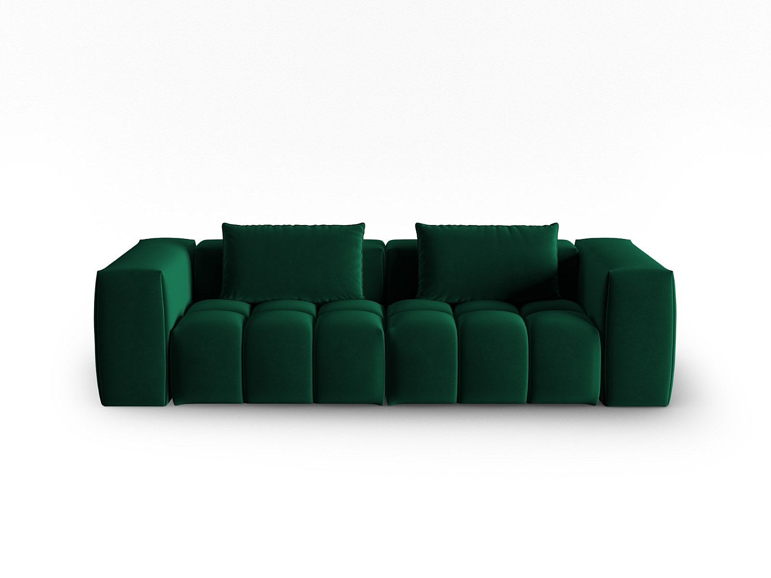 Canapé modulable 3 places vert velours