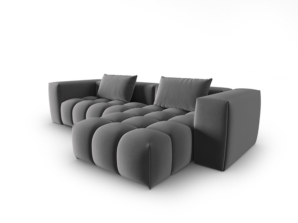 Canapé modulable 3 places gris velours