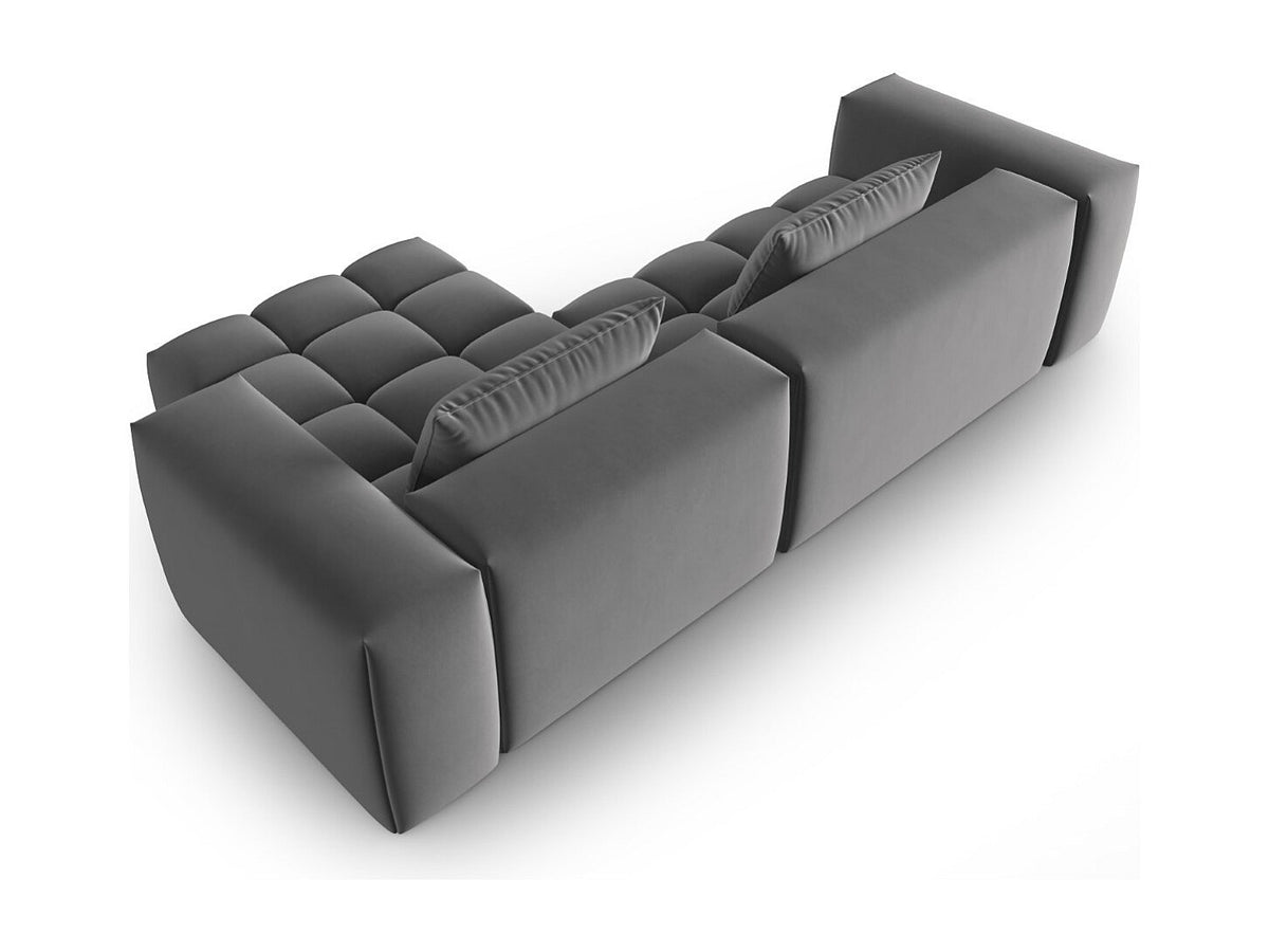 Canapé modulable 3 places gris velours
