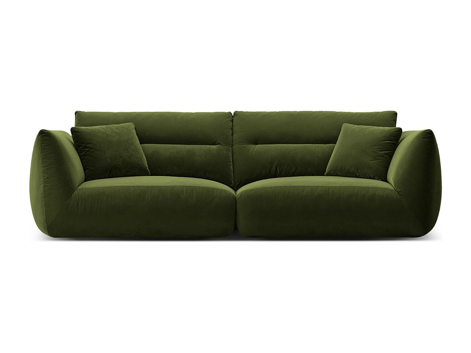 Canapé modulable 4 places vert velours