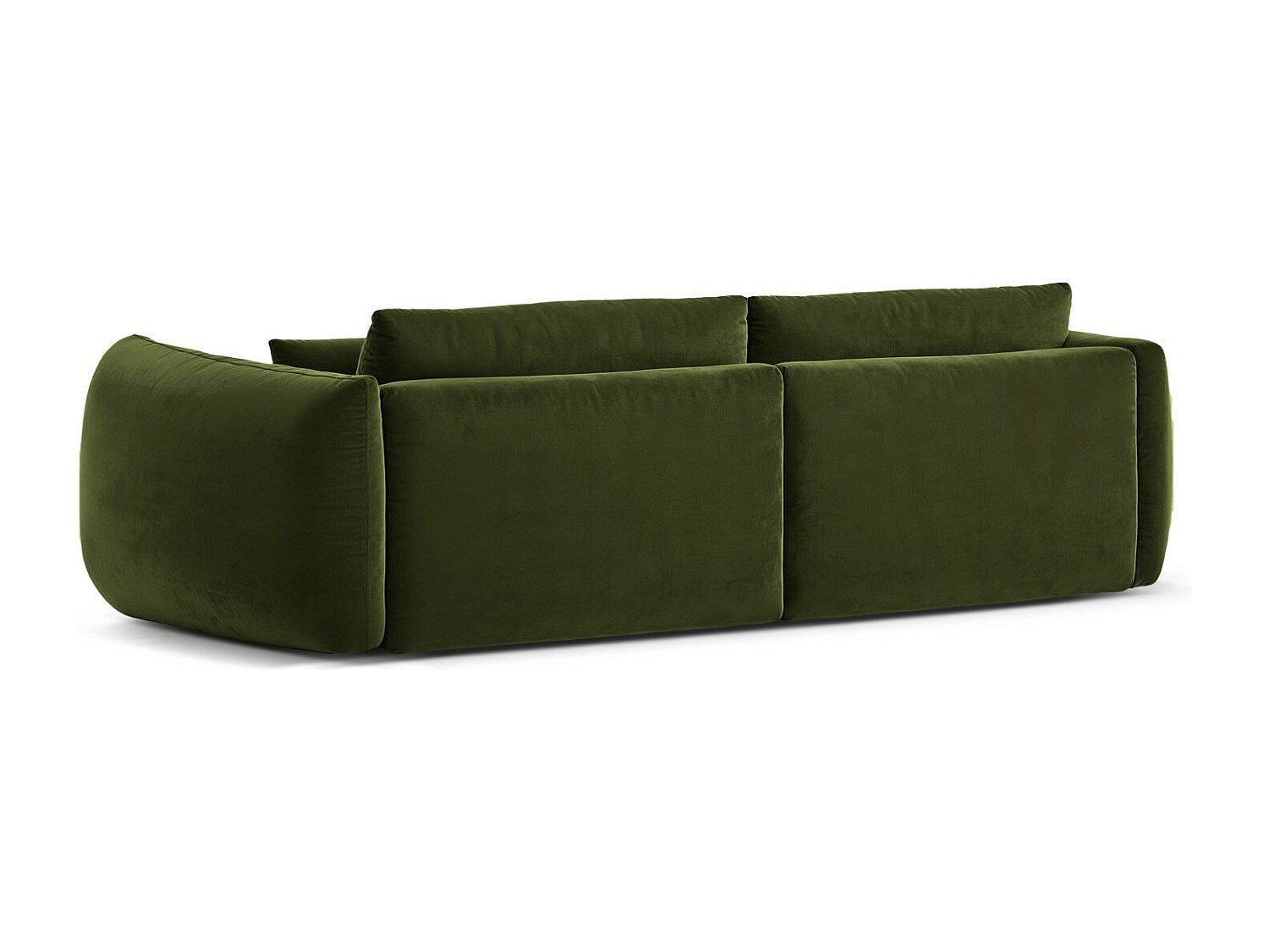 Canapé modulable 4 places vert velours