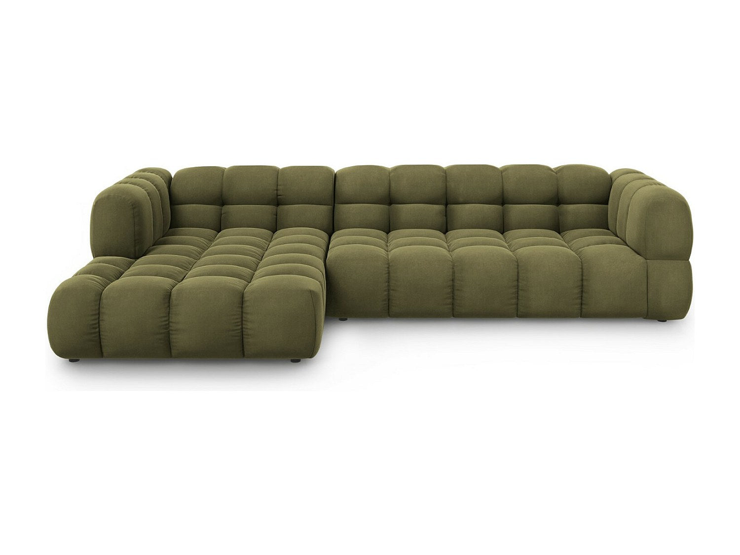 Canapé modulable 4 places vert velours
