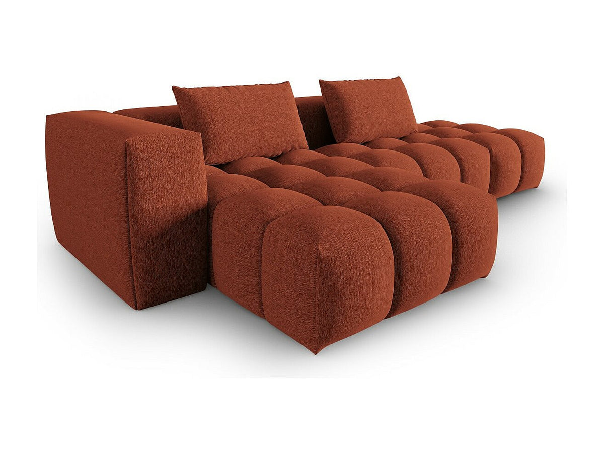 Canapé modulable 4 places orange tissu