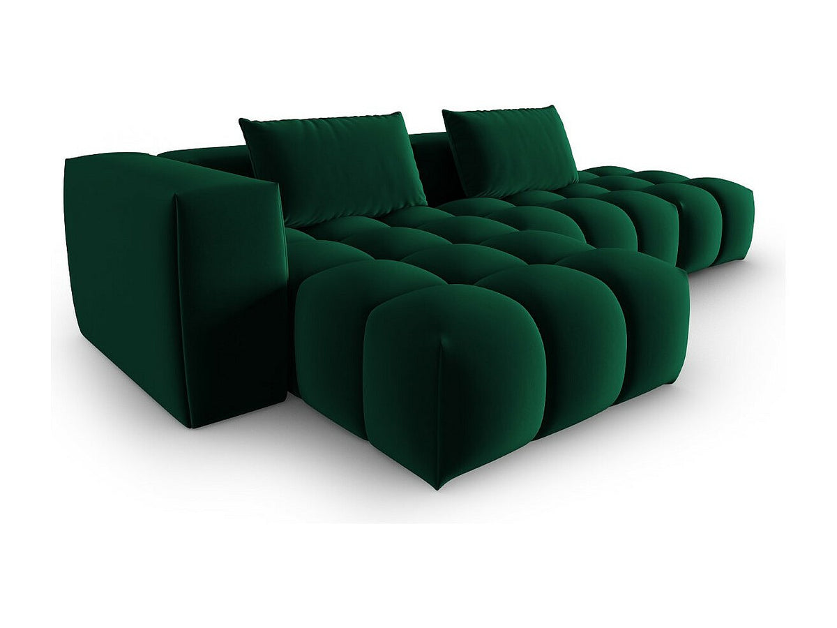 Canapé modulable 4 places vert velours