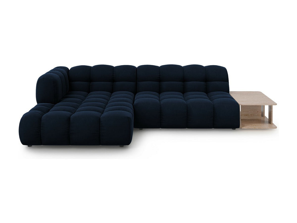 Canapé modulable 4 places bleu velours