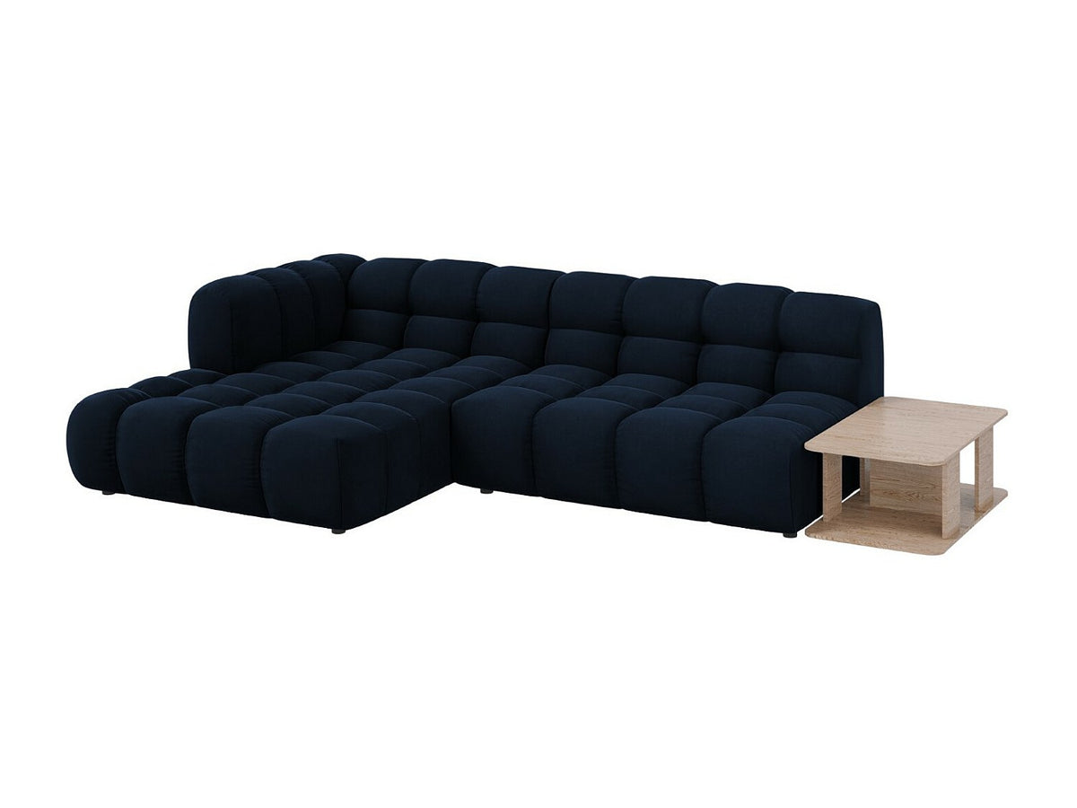 Canapé modulable 4 places bleu velours