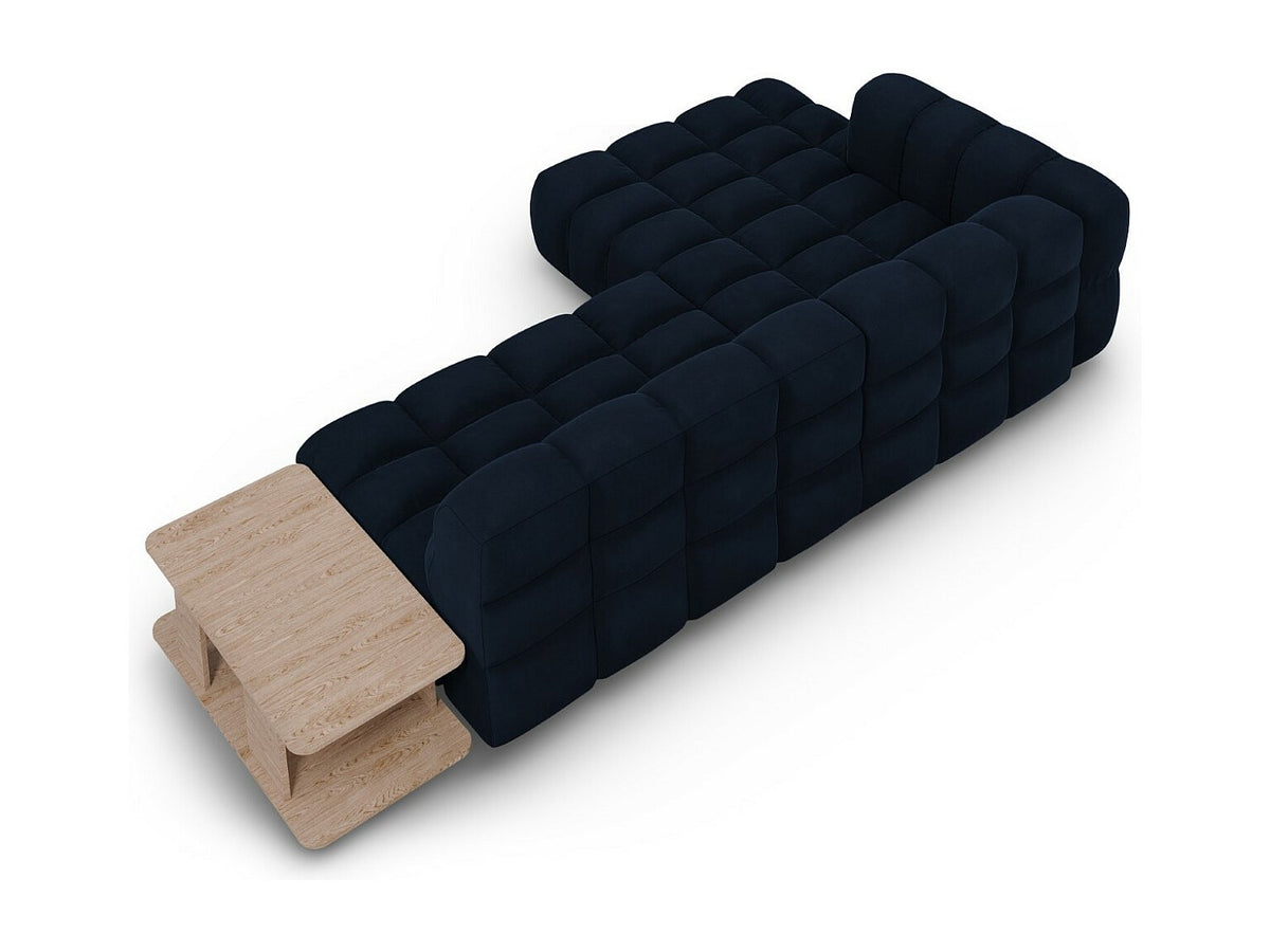 Canapé modulable 4 places bleu velours