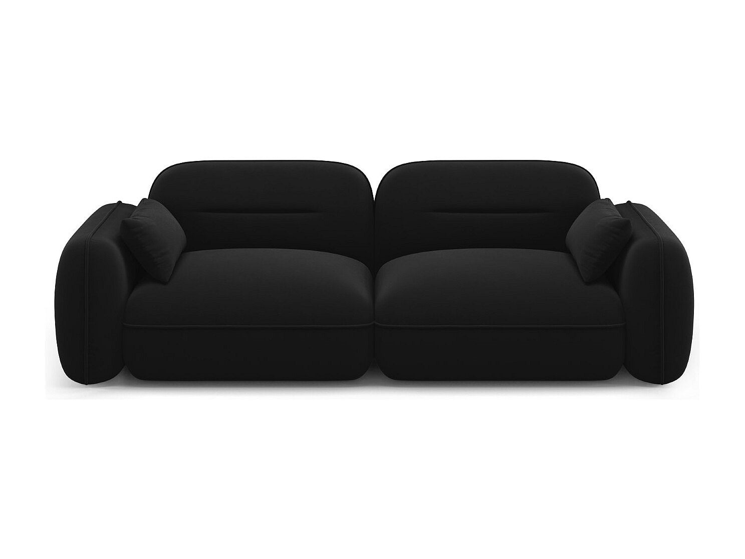 Canapé modulable 3 places noir velours