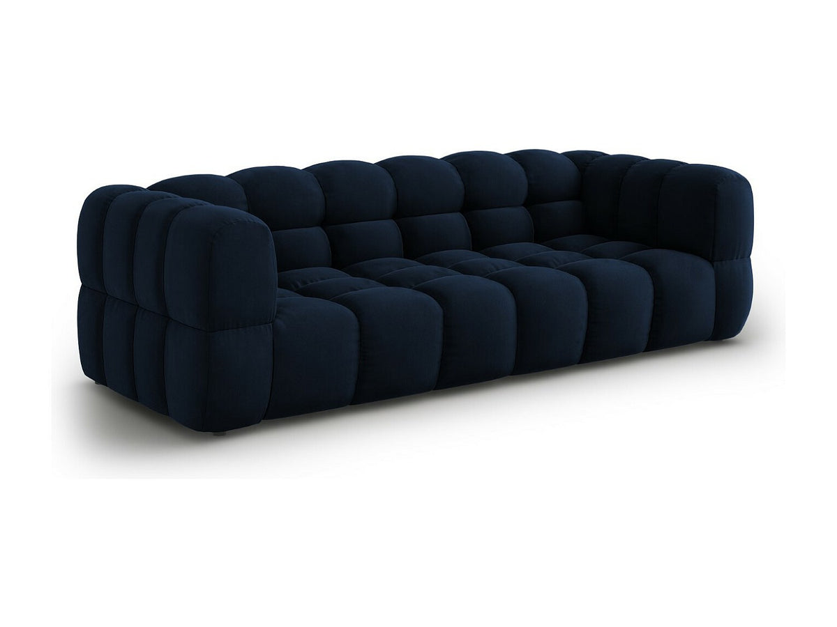 Canapé modulable 4 places bleu velours