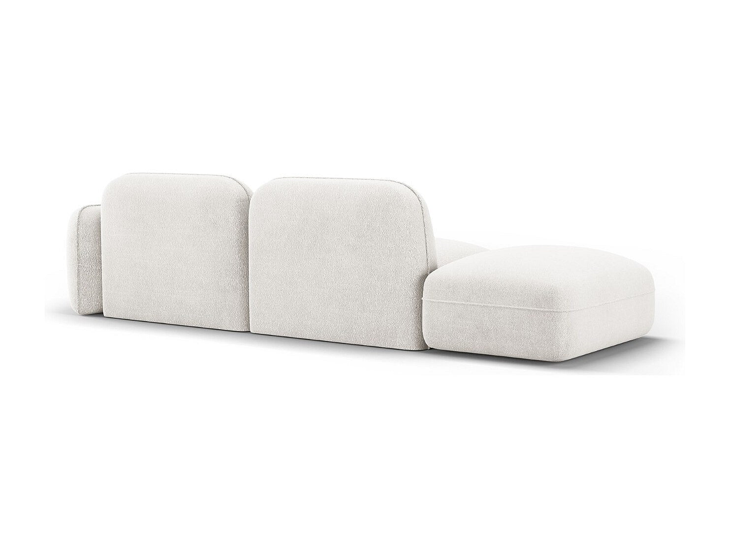 Canapé modulable 3 places beige velours