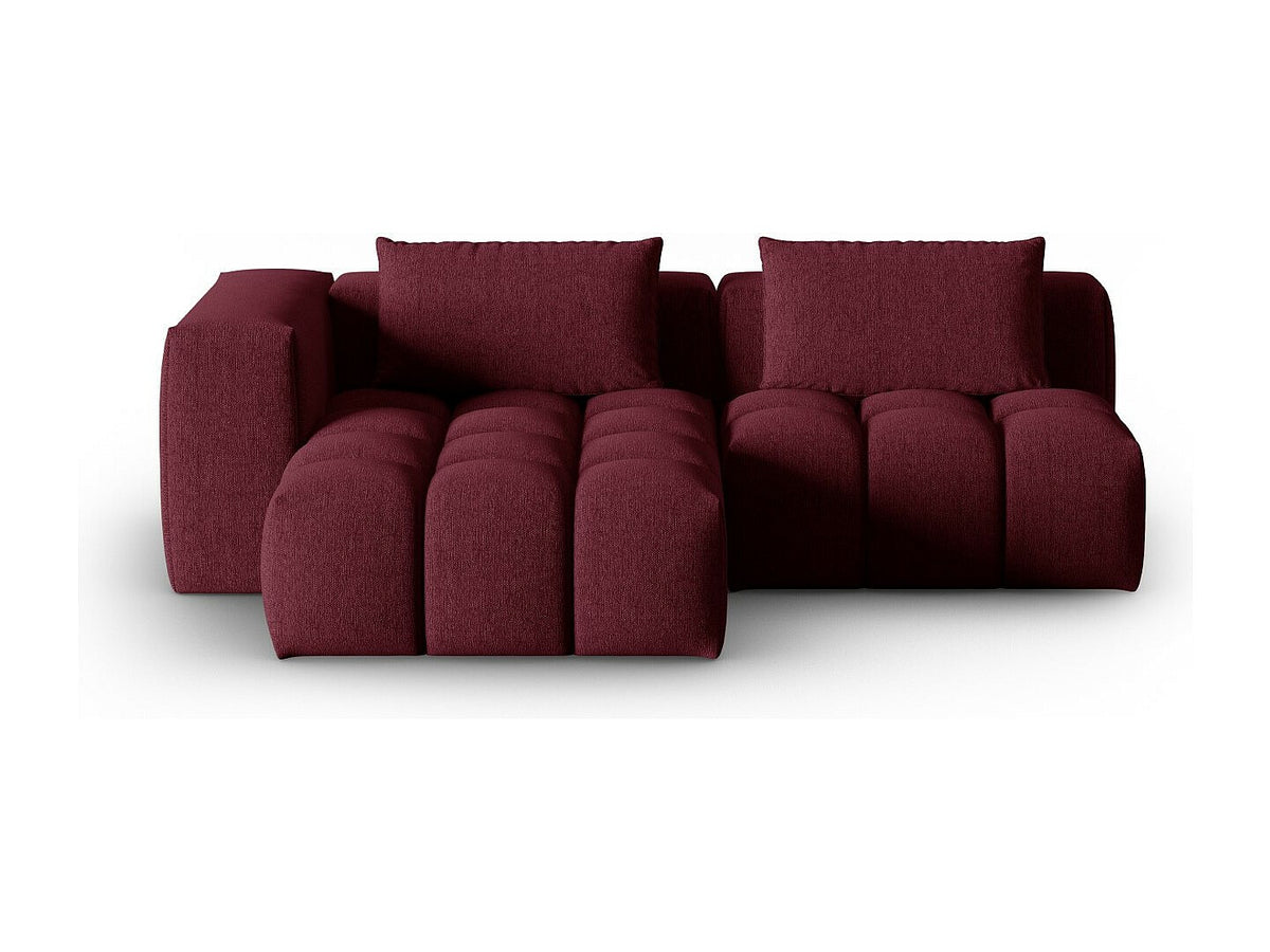 Canapé modulable 3 places rouge tissu