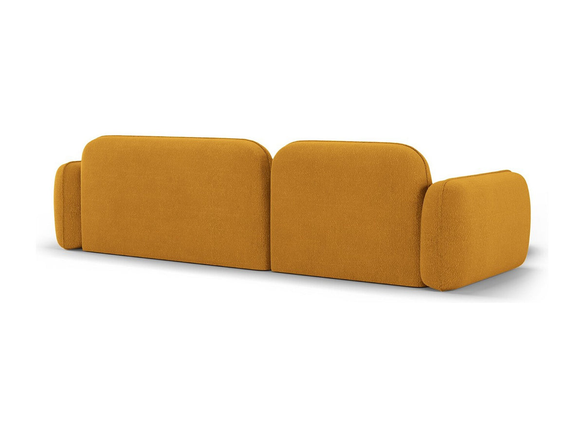Canapé modulable 4 places jaune velours