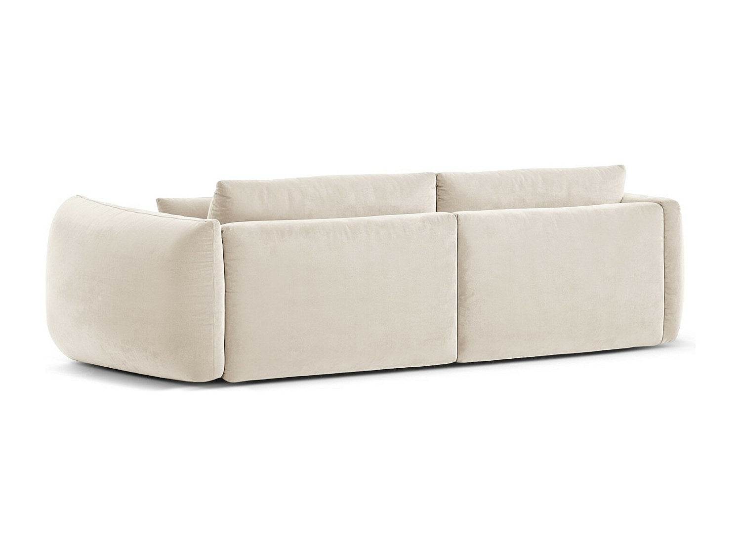 Canapé modulable 4 places beige velours