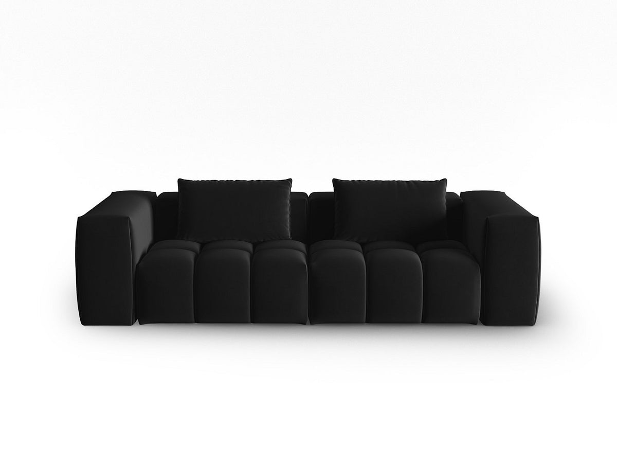 Canapé modulable 3 places noir velours