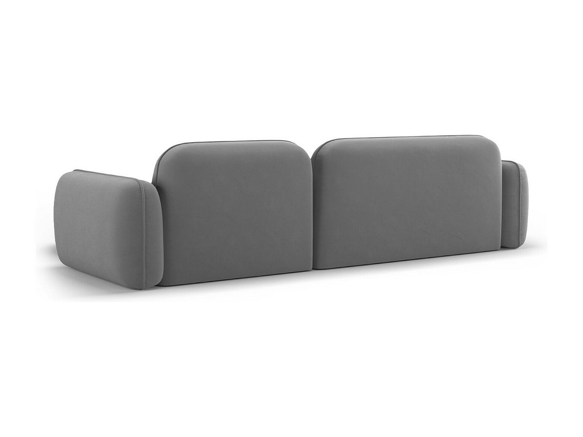 Canapé modulable 4 places gris velours